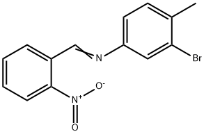 (3-bromo-4-methylphenyl)(2-nitrobenzylidene)amine 구조식 이미지