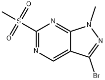 1H-Pyrazolo[3,4-d]pyrimidine, 3-bromo-1-methyl-6-(methylsulfonyl)- Structure