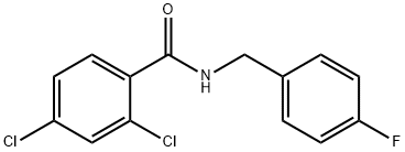 2,4-dichloro-N-(4-fluorobenzyl)benzamide Structure