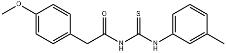 2-(4-methoxyphenyl)-N-{[(3-methylphenyl)amino]carbonothioyl}acetamide Structure