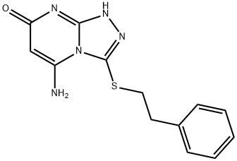 5-amino-3-(phenethylthio)-[1,2,4]triazolo[4,3-a]pyrimidin-7-ol Structure