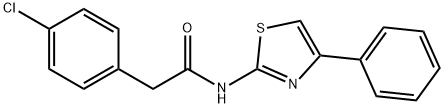 2-(4-chlorophenyl)-N-(4-phenyl-1,3-thiazol-2-yl)acetamide Structure