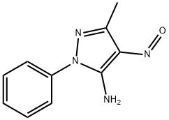 3-methyl-4-nitroso-1-phenyl-1H-pyrazol-5-amine 구조식 이미지