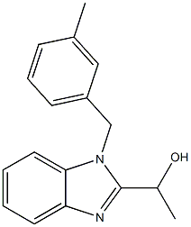 1-(1-(3-methylbenzyl)-1H-benzo[d]imidazol-2-yl)ethan-1-ol Structure