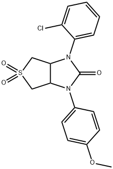 1-(2-chlorophenyl)-3-(4-methoxyphenyl)tetrahydro-1H-thieno[3,4-d]imidazol-2(3H)-one 5,5-dioxide 구조식 이미지