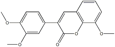 3-(3,4-dimethoxyphenyl)-8-methoxychromen-2-one 구조식 이미지