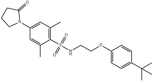 N-[2-(4-tert-butylphenoxy)ethyl]-2,6-dimethyl-4-(2-oxopyrrolidin-1-yl)benzenesulfonamide Structure