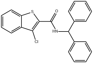 N-benzhydryl-3-chloro-1-benzothiophene-2-carboxamide Structure