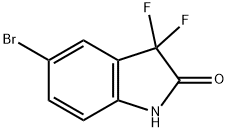 5-Bromo-3,3-difluoro-1,3-dihydro-indol-2-one 구조식 이미지
