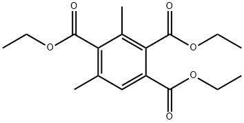 1,2,4-Benzenetricarboxylic acid, 3,5-dimethyl-, 1,2,4-triethyl ester Structure