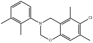 6-chloro-3-(2,3-dimethylphenyl)-5,7-dimethyl-3,4-dihydro-2H-1,3-benzoxazine 구조식 이미지