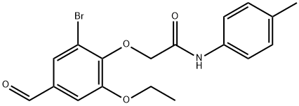 2-(2-bromo-6-ethoxy-4-formylphenoxy)-N-(4-methylphenyl)acetamide Structure