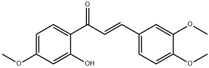 (E)-3-(3,4-dimethoxyphenyl)-1-(2-hydroxy-4-methoxyphenyl)prop-2-en-1-one 구조식 이미지