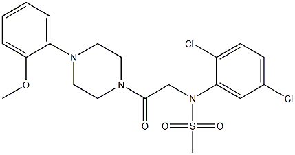 N-(2,5-dichlorophenyl)-N-[2-[4-(2-methoxyphenyl)piperazin-1-yl]-2-oxoethyl]methanesulfonamide Structure