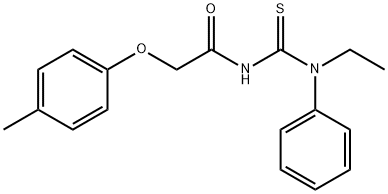 N-{[ethyl(phenyl)amino]carbonothioyl}-2-(4-methylphenoxy)acetamide 구조식 이미지
