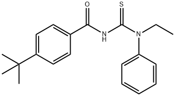 4-tert-butyl-N-{[ethyl(phenyl)amino]carbonothioyl}benzamide 구조식 이미지