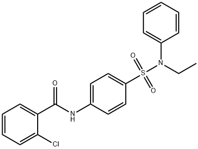 2-chloro-N-(4-{[ethyl(phenyl)amino]sulfonyl}phenyl)benzamide Structure