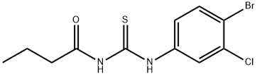 N-{[(4-bromo-3-chlorophenyl)amino]carbonothioyl}butanamide Structure