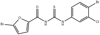 5-bromo-N-{[(4-bromo-3-chlorophenyl)amino]carbonothioyl}-2-furamide 구조식 이미지