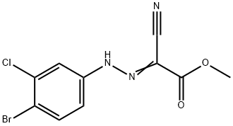 methyl [(4-bromo-3-chlorophenyl)hydrazono](cyano)acetate 구조식 이미지