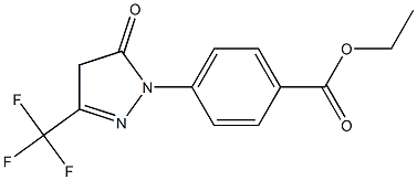 ethyl 4-[5-oxo-3-(trifluoromethyl)-4,5-dihydro-1H-pyrazol-1-yl]benzoate 구조식 이미지