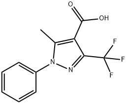 5-Methyl-1-phenyl-3-trifluoromethyl-1H-pyrazole-4-carboxylic acid Structure