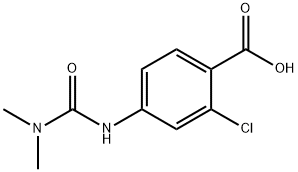 Benzoic acid,2-chloro-4-[[(dimethylamino)- carbonyl]amino]- 구조식 이미지