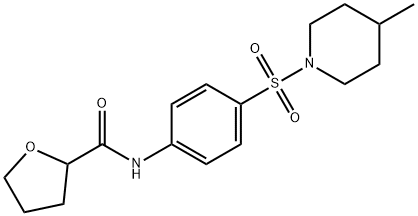 N-{4-[(4-methylpiperidin-1-yl)sulfonyl]phenyl}tetrahydrofuran-2-carboxamide Structure