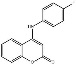 4-(4-fluoroanilino)chromen-2-one 구조식 이미지