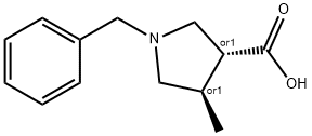 (3R,4R)-1-benzyl-4-methylpyrrolidine-3-carboxylic acid 구조식 이미지