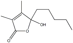 2(5H)-Furanone, 5-hydroxy-3,4-dimethyl-5-pentyl- Structure