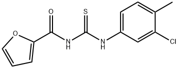 N-{[(3-chloro-4-methylphenyl)amino]carbonothioyl}-2-furamide Structure