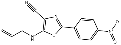 5-(allylamino)-2-(4-nitrophenyl)oxazole-4-carbonitrile 구조식 이미지