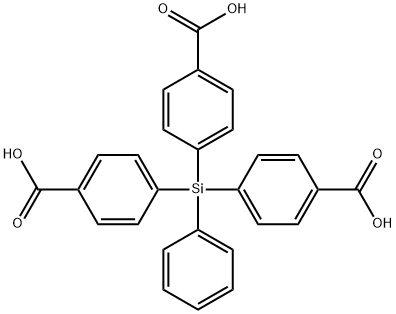 4-[bis(4-carboxyphenyl)-phenylsilyl]benzoic acid Structure