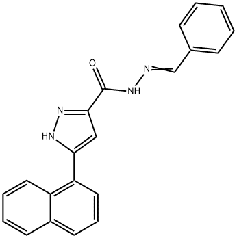 (E)-N-benzylidene-3-(naphthalen-1-yl)-1H-pyrazole-5-carbohydrazide 구조식 이미지