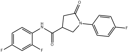 N-(2,4-difluorophenyl)-1-(4-fluorophenyl)-5-oxopyrrolidine-3-carboxamide Structure