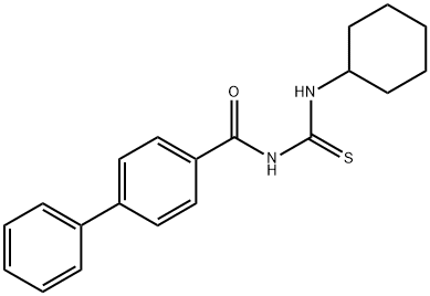 N-[(cyclohexylamino)carbonothioyl]-4-biphenylcarboxamide Structure