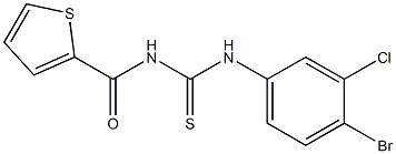 N-{[(4-bromo-3-chlorophenyl)amino]carbonothioyl}-2-thiophenecarboxamide 구조식 이미지