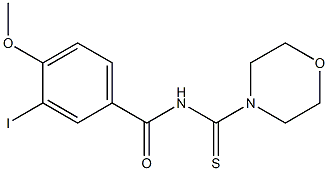 3-iodo-4-methoxy-N-(4-morpholinylcarbonothioyl)benzamide Structure