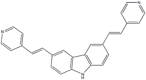 3,6-bis[(E)-2-pyridin-4-ylethenyl]-9H-carbazole Structure