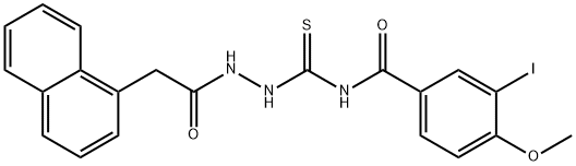 3-iodo-4-methoxy-N-{[2-(1-naphthylacetyl)hydrazino]carbonothioyl}benzamide Structure