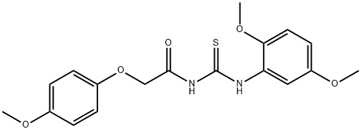N-{[(2,5-dimethoxyphenyl)amino]carbonothioyl}-2-(4-methoxyphenoxy)acetamide 구조식 이미지