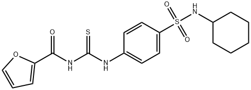 N-[({4-[(cyclohexylamino)sulfonyl]phenyl}amino)carbonothioyl]-2-furamide 구조식 이미지