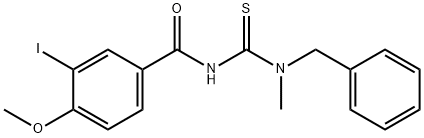 N-{[benzyl(methyl)amino]carbonothioyl}-3-iodo-4-methoxybenzamide 구조식 이미지