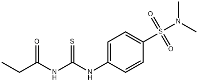 N-[({4-[(dimethylamino)sulfonyl]phenyl}amino)carbonothioyl]propanamide Structure