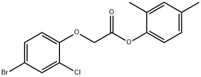 2,4-dimethylphenyl (4-bromo-2-chlorophenoxy)acetate 구조식 이미지