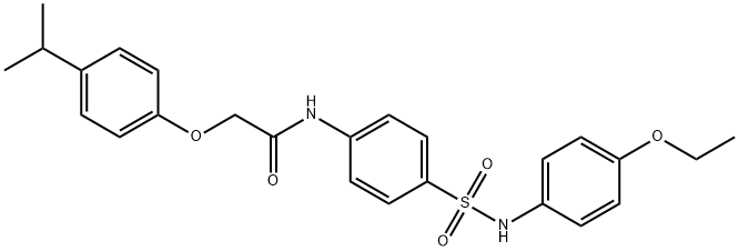 N-(4-{[(4-ethoxyphenyl)amino]sulfonyl}phenyl)-2-(4-isopropylphenoxy)acetamide 구조식 이미지