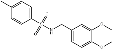 Benzenesulfonamide,N-[(3,4-dimethoxyphenyl)methyl]-4-methyl- 구조식 이미지