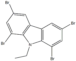 9H-Carbazole, 1,3,6,8-tetrabromo-9-ethyl- Structure