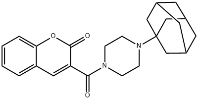 3-[4-(1-adamantyl)piperazine-1-carbonyl]chromen-2-one 구조식 이미지